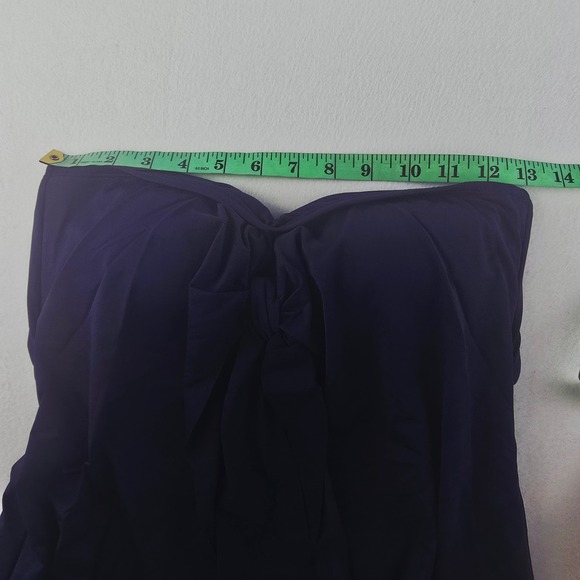 Tommy Bahama 95B NWT Pearl Sarong Wrap Bandeau Tankini Swim Top Mare Navy XS - Picture 7 of 8